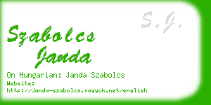 szabolcs janda business card